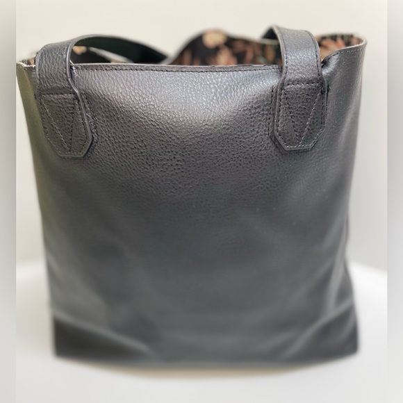 Steve Madden Black Leather Tote - Picture 3 of 9